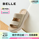 百麗（Belle）質(zhì)感勃肯鞋女夏新商場同款厚底外穿休閑拖D9J1DBT5 杏色 37 (235mm)