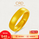 CRD克徠帝古法足金999戒指素圈黃金戒指開(kāi)口可調(diào)節(jié)送女友節(jié)日禮物 3.5g