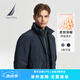諾帝卡（NAUTICA）【單件直降】秋冬新款防輕濺水立領(lǐng)隱藏帽厚外套棉服男JO4307 藏青4NV L