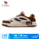 駱駝（CAMEL）低幫休閑鞋情侶款潮拼接撞色運(yùn)動(dòng)鞋子 K14B39L7042 米/深棕 40