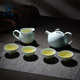 淄博高端功夫茶具套裝高檔整套家用辦公茶壺茶具青瓷送禮青之云 青之云 6件