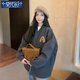 莫代爾學(xué)院風(fēng)棒球服立領(lǐng)外套女2025春季寬松慵懶刺繡夾克長袖上衣 深灰色(春秋款) M