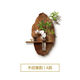 中古風(fēng)餐廳裝飾畫(huà)水培綠植入戶正門(mén)玄關(guān)造型墻壁畫(huà)電視背景墻掛畫(huà) A-木紋雅韻【FZH22+FZH27】 雙層無(wú)框砂巖工藝+置物架+仿真綠植 45*65CM
