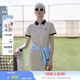 哈吉斯（HAZZYS）女裝 2025夏季新款女士【宋佳明星同款】PHIZ系列拼色POLO裙女 灰色GE (160/84A 38) M