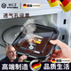 WCZ德國玻璃保鮮盒飯盒上班微波爐加熱便當盒餐盒碗帶蓋帶飯 【2分格/長方形/1040ML/帶勺筷子】