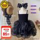 G.DUCKKIDS童裝女童連衣裙夏季2025新款公主裙兒童裙子夏天網(wǎng)紅吊帶裙蓬蓬裙 黑色 100尺碼2~3歲【 90-100cm】