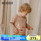 Milkbarn春季兒童衛(wèi)衣 1-6歲男寶寶打底衫女童長袖上衣中小童童裝 棕紅色-衛(wèi)衣 100 cm