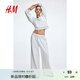 H&M女裝衛衣秋季長(cháng)袖圓領(lǐng)寬松版型潮流露肩衛衣1234756 混淺灰色 L 170/104