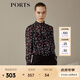 PORTS寶姿 新品女裝復(fù)古小立領(lǐng)長(zhǎng)袖襯衫LN9B010JPS019 黑色印花 XS (2)