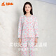 銅牛內衣 秋衣秋褲 女 純棉圓領(lǐng)長(cháng)袖秋衣秋褲套裝 基礎套裝 VN031 暖心華韻-白-彩 XL (175/100)