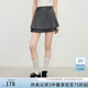 范思藍(lán)恩miu系甜美蝴蝶結(jié)系帶A字百褶半身裙女夏2025新款短裙2072 灰色 S