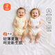 貝瑞加（Babyprints）嬰兒連體衣2件裝夏季寶寶包屁衣純棉無袖三角爬服涼快透氣 黃73