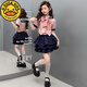 G.DUCKKIDS女童jk套裝夏裝2025新款兒童洋氣水手服小女孩時髦休閑裙子兩件套 粉色套裝 160 cm