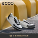 愛(ài)步（ECCO）25年夏季新款牛皮潮流厚底板鞋 街頭球鞋男鞋539814 黑色/白色 40