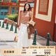 EP雅瑩女裝 寬松A字蛋糕裙減齡半身裙 夏季商場(chǎng)同款3430A 白色 S