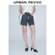 UR2025秋季新款女裝時(shí)尚復古休閑撞色明線(xiàn)牛仔短褲UWM850196