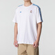 阿迪達斯 （adidas）男裝 秋季新款LFC ICON TEE 足球休閑文化棉質(zhì)短袖T恤 JN3064/白色/鳥(niǎo)羽藍 皇家馬德里 M