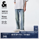杰克·瓊斯（JACK&JONES）男裝潮時尚舒適百搭簡約風(fēng)個性字母印花九分直筒牛仔褲225232105 E40淺牛仔藍 常規(guī) 29 170 W29