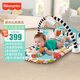 費雪（Fisher-Price）新生兒見面禮玩具生日禮物-新版升級炫彩鋼琴健身器HXV97