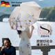德國(guó)品質(zhì)高顏值雙層黑膠印花晴雨兩用傘女防曬遮陽傘遮陽抗UV小巧 米林蘭【五折】送傘包 8骨 五折八骨 x 98cm
