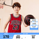 NIKE JORDAN 耐克AJ童裝男童23號籃球服背心2025夏季網(wǎng)眼透氣兒童衣服 杰斯特紅 150 /72 【建議身高140-152cm】