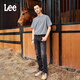 Lee【張凌赫代言】涼涼褲25新品723修身中腰直筒輕薄黑灰男牛仔褲 黑灰色 31