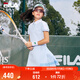FILA斐樂兒童童裝連衣裙2025年夏季女中大童網(wǎng)球針織裙