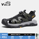 VOLO犀牛涼鞋夏季新款沙灘鞋戶外網(wǎng)面透氣休閑鞋時(shí)尚旋轉(zhuǎn)鈕洞洞鞋 橄欖綠 40