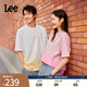 Lee25春夏新品舒適版Logo印花漸變男女同款短袖T恤LUT0098474LE 粉色（尺碼偏大，拍小一碼） S