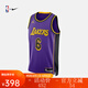 NIKE耐克NBA官方-湖人隊(duì)勒布朗詹姆斯男球衣速干籃球服夏季DO9530-505 湖人/詹姆斯速干球衣（紫色） L