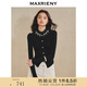 MAXRIENY宮廷復(fù)古感套頭針織毛衫修身顯瘦上衣女 黑色 L 03/38