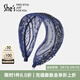 She's茜子霧夜浮光原創(chuàng)手工釘珠網(wǎng)紗寬發(fā)箍簡(jiǎn)約百搭頭箍發(fā)卡頭飾送女友 藏藍(lán)色C0