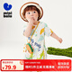 迷你巴拉恐龍連體衣外出爬服純棉男女童寶寶不易變形萌趣夏季