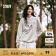 森馬迪士尼米奇家族合作系列衛(wèi)衣女中長(zhǎng)款插肩袖2025新款寬松春裝 淺花灰00229 L 165/88A