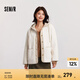森馬[商場(chǎng)同款]外套女仿麂皮仿羊羔毛冬2024新款拼接寬松夾棉夾克 白色調(diào)00311 155/80A/S