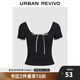 UR2024秋季新款女裝甜酷休閑感撞色蝴蝶結(jié)短袖T恤UWV440231