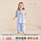 英氏（YEEHOO）兒童套裝春夏居家服寶寶衣服可愛萌寵童趣 輕薄紫100CM