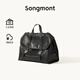 Songmont山下有松山行系列游歷公文包復古皮雙肩包 煙墨黑小號（白鋼五金）現(xiàn)貨