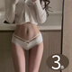 允橘內(nèi)褲女純棉夏季薄款女士蕾絲內(nèi)褲女生性感純欲少女褲頭中腰學(xué)生 蕾絲邊純欲內(nèi)褲 【黑白灰】 3條 均碼 建議80-125斤