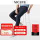 威可多（VICUTU）【輕氧褲二代】泡泡紗散熱舒透通勤長褲深藍175/84B