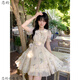 戀的連衣裙夏季法式2025新款蓬蓬裙少女學(xué)生小個(gè)子女生衣服夏天短裙子 圖片色 均碼 (可備注碼數(shù))