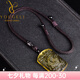 優(yōu)格麗天然黃水晶貔貅吊墜男士平安飾品禮物隨身掛件項鏈財運貔貅
