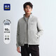 HLA海瀾之家羽絨服男無(wú)帽立領(lǐng)鴨絨仿羊羔毛羽絨馬甲