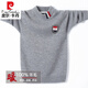 皮爾卡丹（pierre cardin）男生羊毛衫高領厚款韓版帥氣青少年毛衣秋冬季高初中學生打底衫潮 灰色 (圓款領) 170 適合165-172cm身高