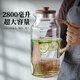 高茗2025新款大容量涼開(kāi)水壺耐高溫玻璃加厚晾水壺夏季家用儲(chǔ)水冷水壺 【大容量】古音涼水壺2800ml
