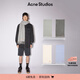 Acne Studios【七夕禮贈】男女同款 純色流蘇雙面羊毛圍巾披肩CA0210 淺麻灰色