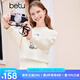 百圖betu女裝冬季新款毛衣扭花圓領(lǐng)立體繡花落肩長(zhǎng)袖毛衫2311T40 米白 M
