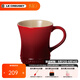 酷彩（Le Creuset） 炻瓷400毫升馬克杯子咖啡早餐辦公家用茶水杯麥片早餐杯陶瓷歐式 400ml馬克杯紅色