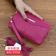 強霸中老年媽媽手拿包女式斜挎包迷你兩用包包時(shí)尚大容量零錢(qián)包手機包 玫紅