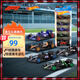風火輪（HOT WHEELS）合金小車玩具男孩車模玩具-風火輪F1賽車五輛裝JGF58